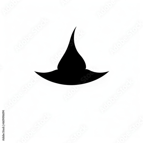 Witch hat on white background AI generative illustration photo