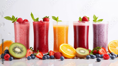colorful healthy smoothies