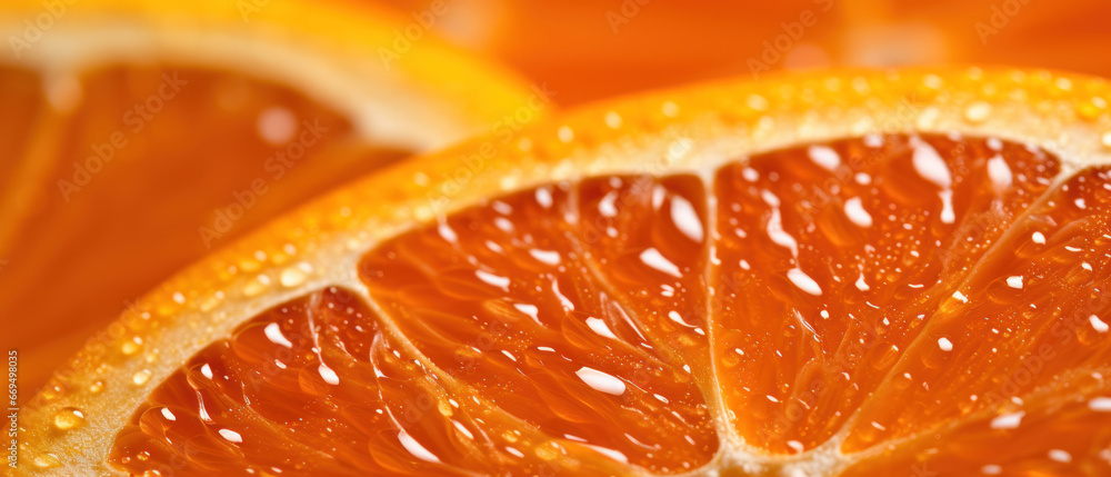 Macro shot of fresh orange segments. Macro shot of fresh orange segments.