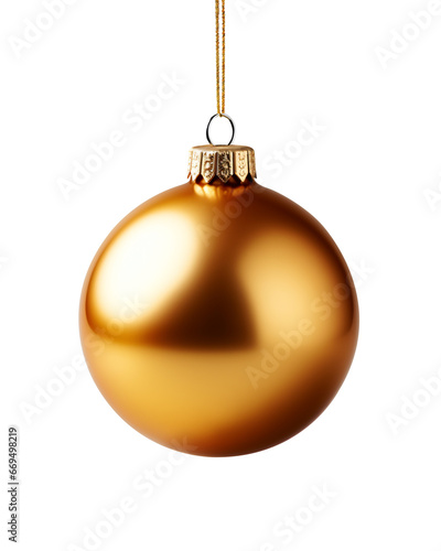 christmas ball deko isolated on clear PNG background - concept in new year.