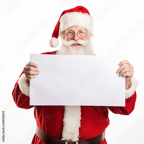 Santa Claus holding blank board © mady
