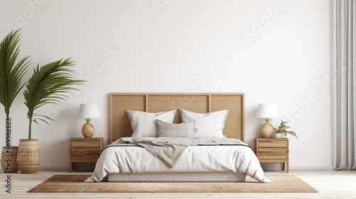 Free photo 3D rendering beautiful luxury bedroom © Bilal