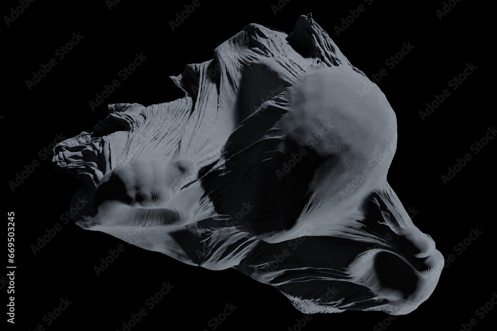 Naklejka premium Ghost under cloth isolated black