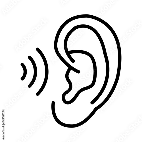 Earplugs linear icon. Silicone, foam safety ear plug. Noise protection tool. Sleeping accessory. Vector on isolated white