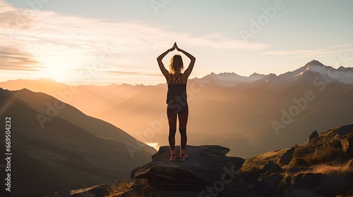 yoga on the mountain