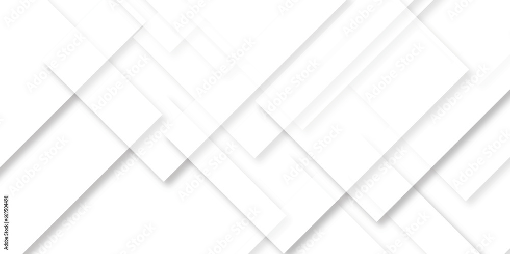 Seamless modern white and gray color technology triangle cube concept geometric line. white modern abstraction pattern design. diamond and triangle shapes layered. have space for text.