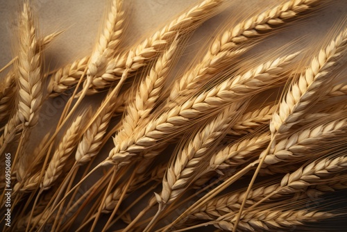 Close up view of ears of wheat