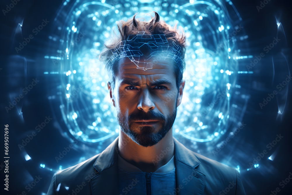 Artificial intelligence in the image of a man, technologies of the future Artificial intelligence in the image of a man, technologies of the future