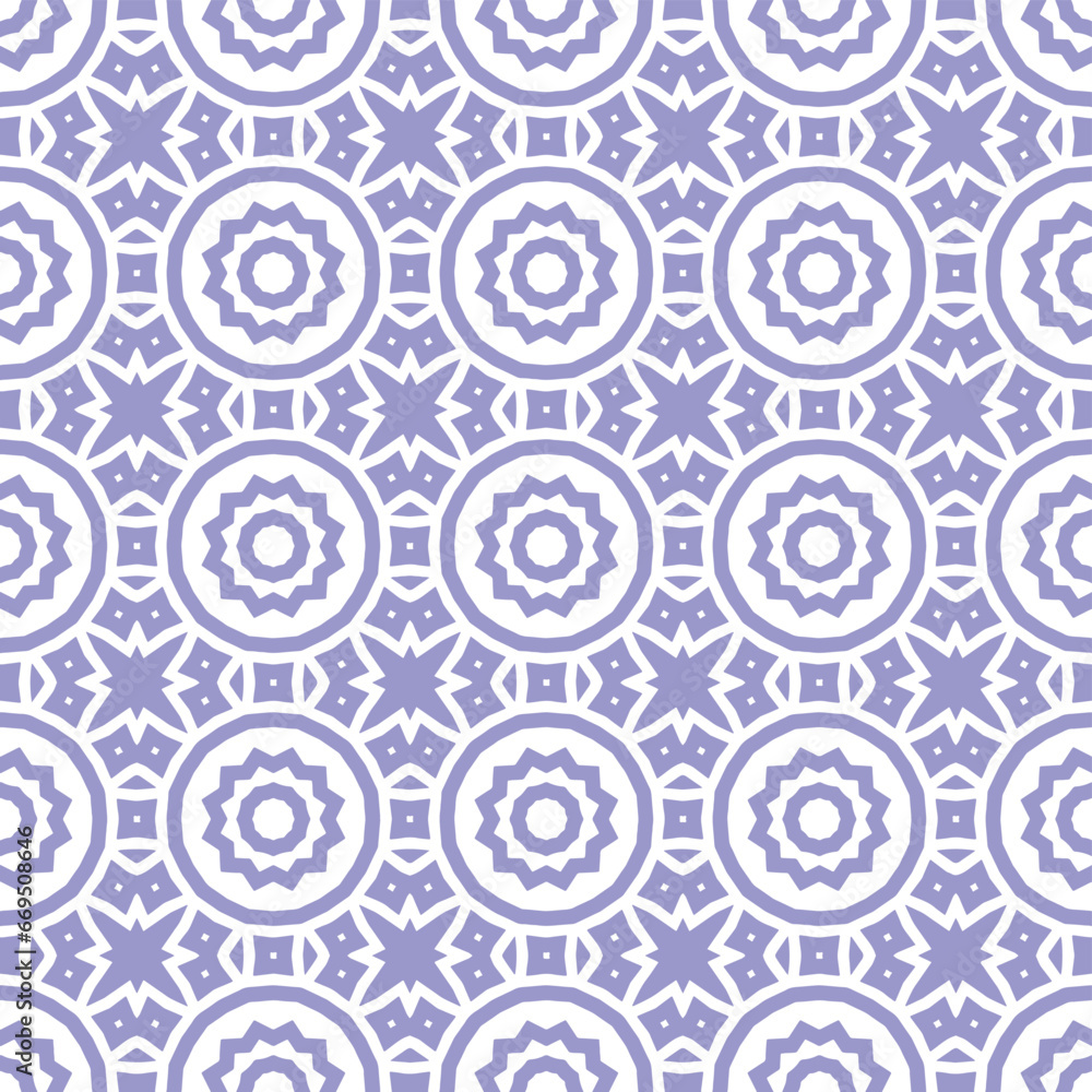Purple polygons flower seamless abstract background