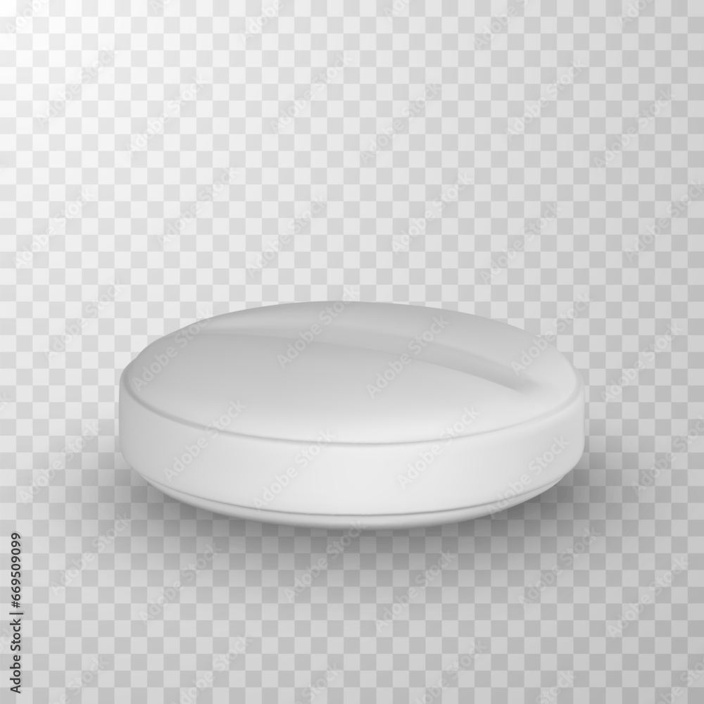 Realistic 3d pill in cartoon style. Medicine and drugs tablet, medical supplements. Vector illustration Realistic 3d pill in cartoon style. Medicine and drugs tablet, medical supplements. Vector illustration