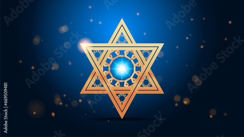 happy hanukkah judaism religious holidays hebrew celebration greeting card star of david symbol