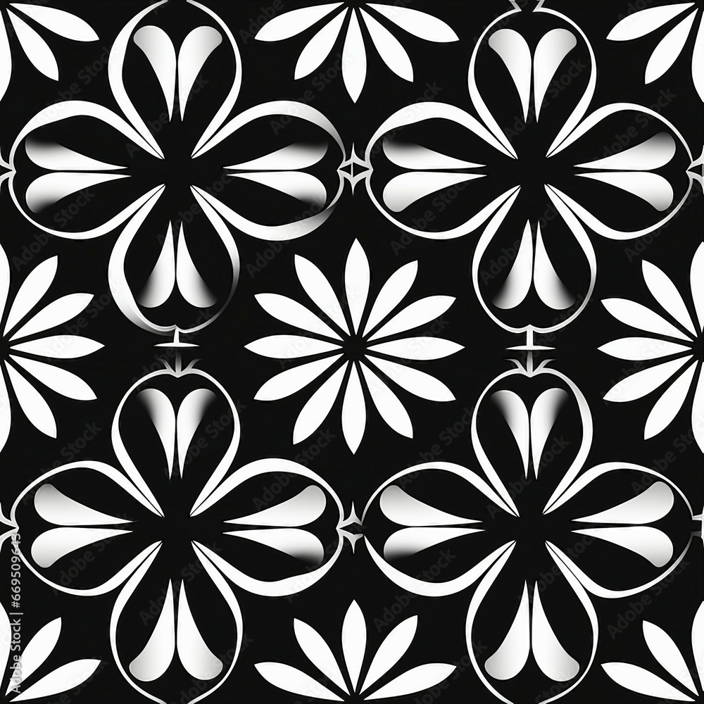 Fototapeta premium Black and White Harmony Pattern