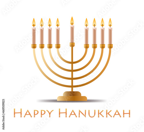 menorah icon happy hanukkah judaism religious holidays hebrew celebration concept candelabrum with candles