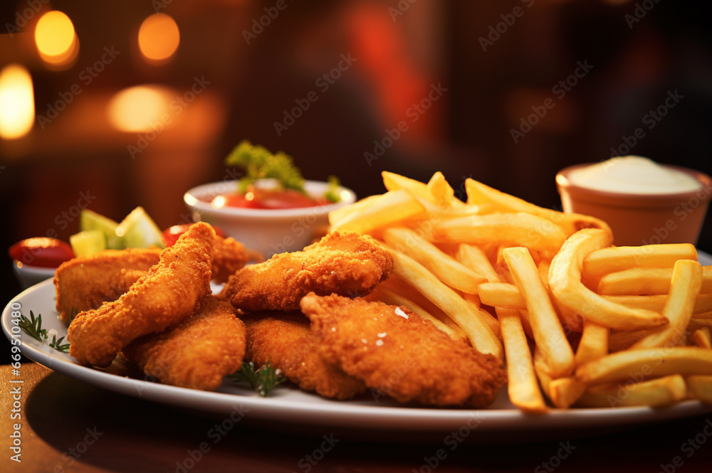 close up photography of plate mouth watering chiken fingers and french fries ,grilled chicken wings close up photography of plate mouth watering chiken fingers and french fries ,grilled chicken wings