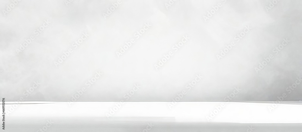 Obraz premium Abstract Minimalistic Background for Product Showcase. Gray Plaster Wall Illuminated.
