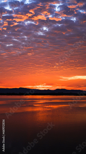 sunrise over the lake