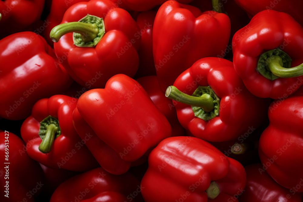 Red bell peppers, Generative AI Red bell peppers, Generative AI