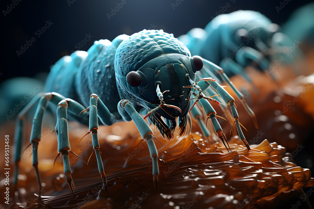 Bed bugs under a microscope Stock Illustration Adobe Stock