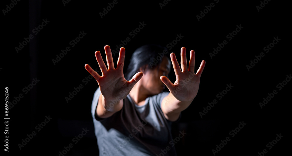 Stop Sexual abuse Concept, stop violence against Women, international women's day. Female stress with fear and depression from sexual abuse. Human crying depression from being a victim of crime. Stop Sexual abuse Concept, stop violence against Women, international women's day. Female stress with fear and depression from sexual abuse. Human crying depression from being a victim of crime.