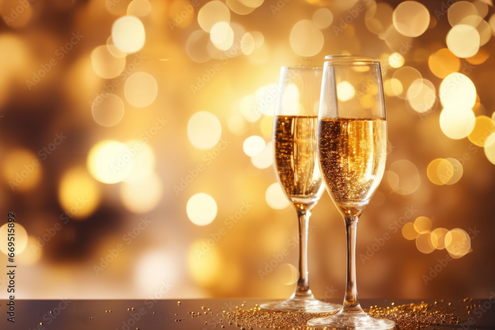 New Years Eve Celebration Background with Champagne. New Years Eve Celebration Background with Champagne.