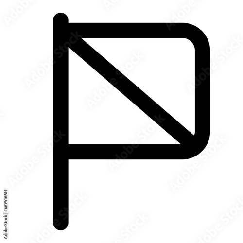 Semaphore signal line icon