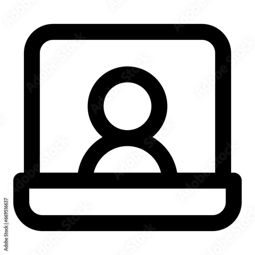 Meeting request line icon