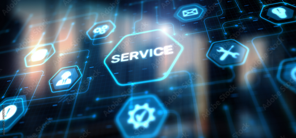 Service. Technical Support Customer Business Technology Concept Service. Technical Support Customer Business Technology Concept