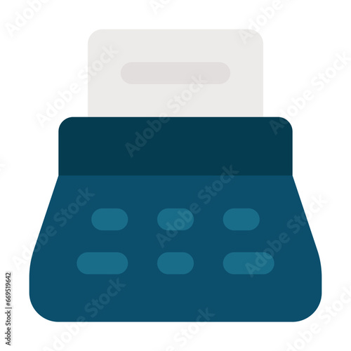 Typewriter flat icon