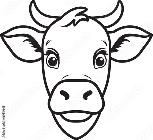 Black Dairy Cow Logo Vector for Promotion Vector Dairy Cow Logo Black for Promotion