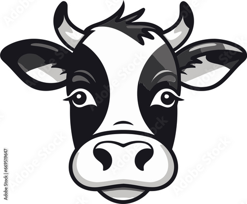 Dairy Cow Black Vector Logo for Advertising Black Dairy Cow Logo Vector for Advertising