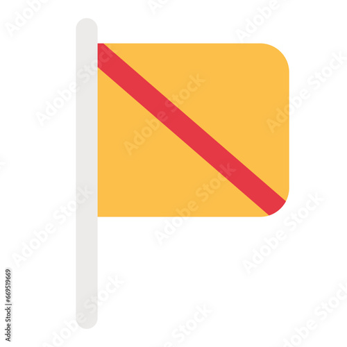 Semaphore signal flat icon