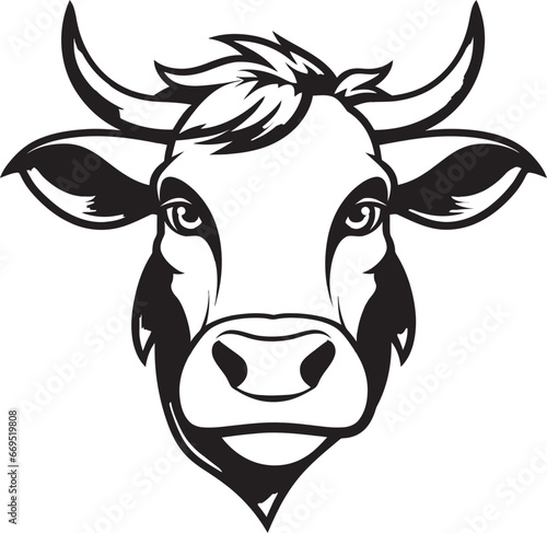 Dairy Cow Black Vector Logo Dairy Cow Logo Black Vector