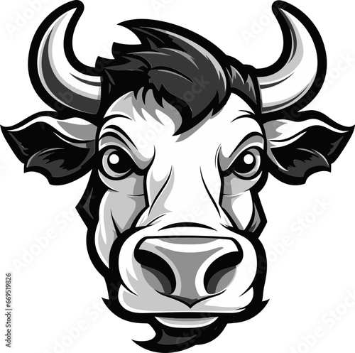 Black Vector Dairy Cow Logo Icon for Adobe Stock Dairy Cow Logo Black Vector for Adobe Stock