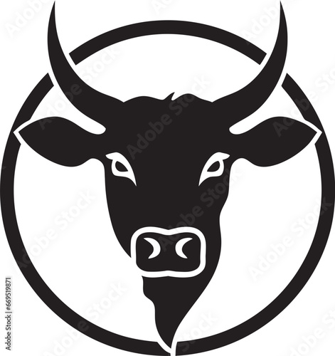 Dairy Cow Black Vector Logo for Print Black Dairy Cow Logo Vector for Print