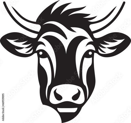 Dairy Cow Logo Black Vector Black Vector Dairy Cow Logo Design