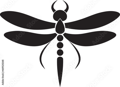 Majestic Dragonfly A Black Vector Icon Elegance in Flight Dragonfly Logo Vector