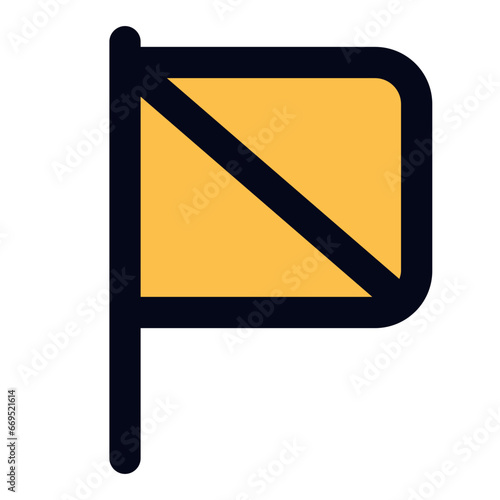 Semaphore signal filled line icon