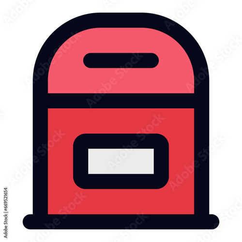 Mailbox filled line icon