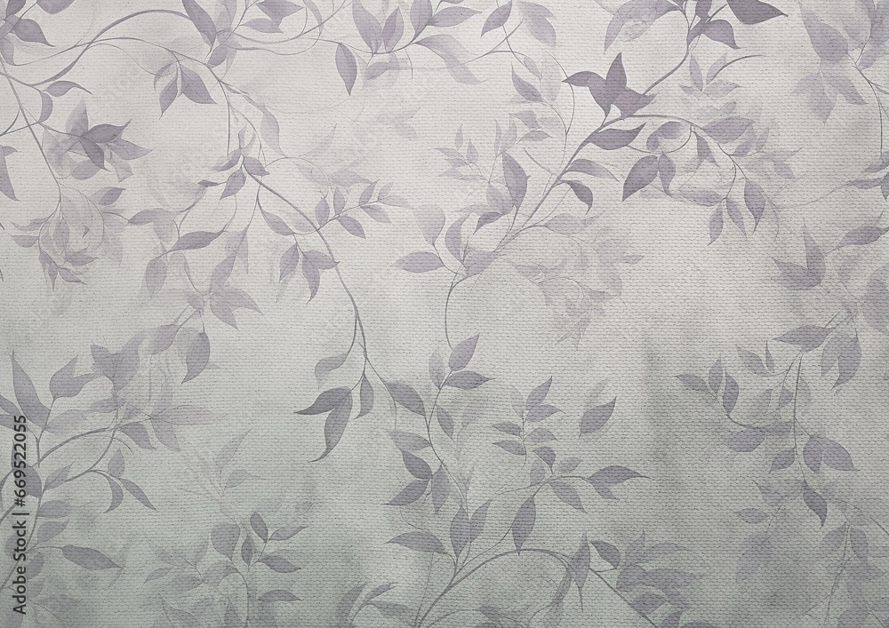 Vintage Light Violet Floral Paper Texture Background