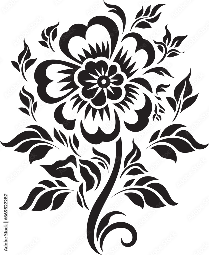 Black Floral Icon for a Geometric Look Black Floral Icon for an Abstract Look Black Floral Icon for a Geometric Look Black Floral Icon for an Abstract Look
