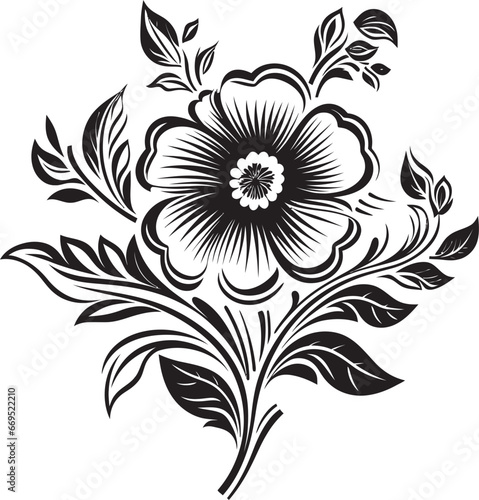 Black Floral Icon to Create a Baby Shower Design Black Floral Icon to Create a Birthday Design