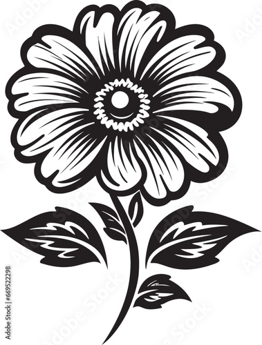 Black Floral Icon for a Desert Look Black Floral Icon for a Woodland Look