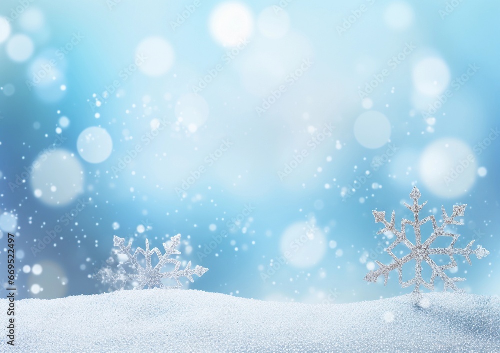 Naklejka premium Christmas background with snowflakes