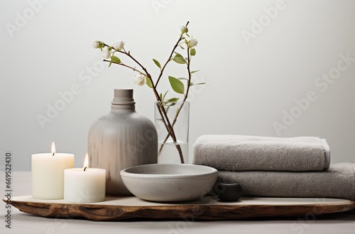 Spa still life with candle