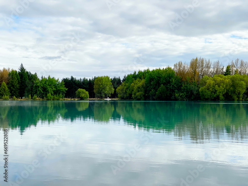 Beautiful Lake view aroung Twizel in Canterbury region in New Zealand