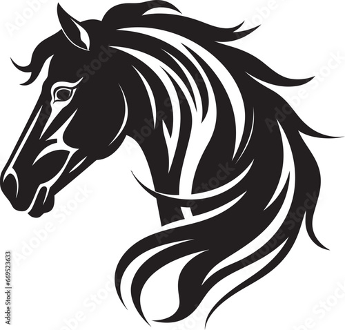 Wallpaper Mural Simplistic Mustang Excellence Black Emblem Iconic Stallion Majesty Equine Silhouette Torontodigital.ca