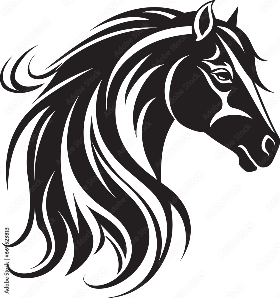 Regal Horse Majesty Vector Emblem Design Simplistic Mustang Excellence Black Logo Icon Regal Horse Majesty Vector Emblem Design Simplistic Mustang Excellence Black Logo Icon