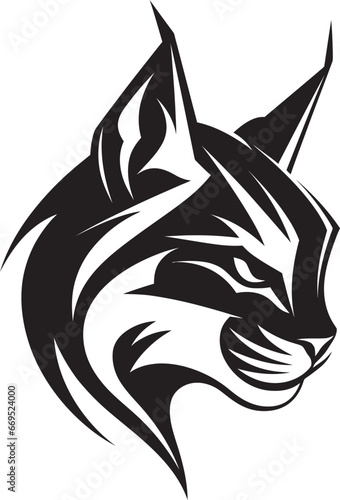 Icon of the Wilderness Lynx Vector Logo Grace and Power Black Lynx Emblem