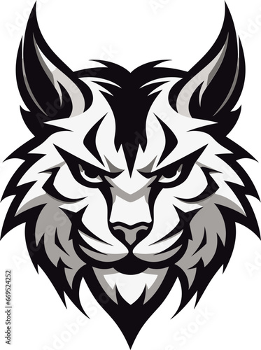 Graceful Prowler Majesty Emblematic Design Lynx Emblem of Freedom Black Vector Logo