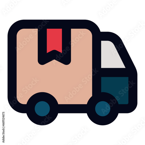 Delivery truck filled line
